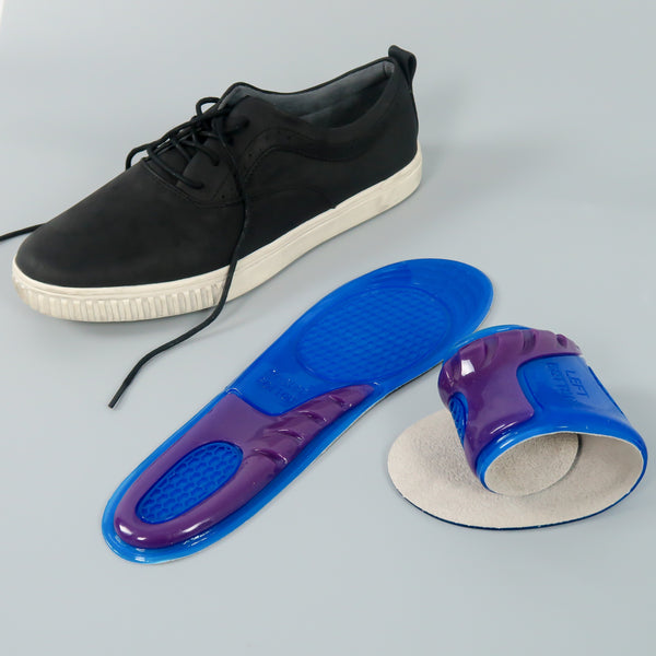 แผ่นรองพื้น แบบซิลิโคนบุผ้า เหมาะสำหรับรองเท้ากีฬา No.57 - Orthopedic Silicone Gel Insole