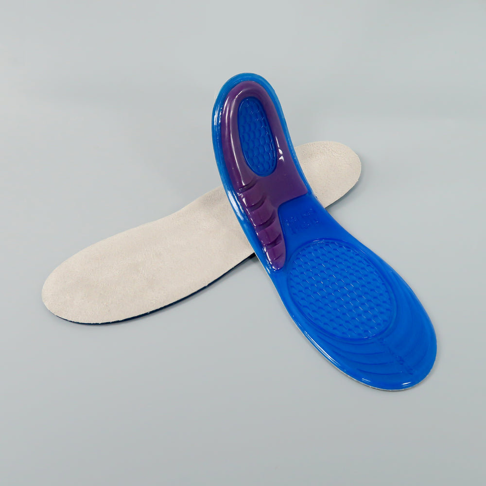 แผ่นรองพื้น แบบซิลิโคนบุผ้า เหมาะสำหรับรองเท้ากีฬา No.57 - Orthopedic Silicone Gel Insole