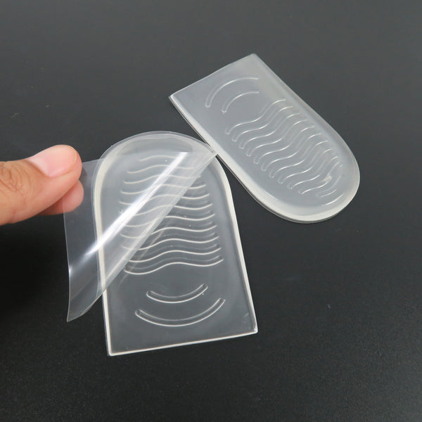 แผ่นเจลซิลิโคนรองส้นเท้า No.63 - Silicone transparent anti pain Heel Cups