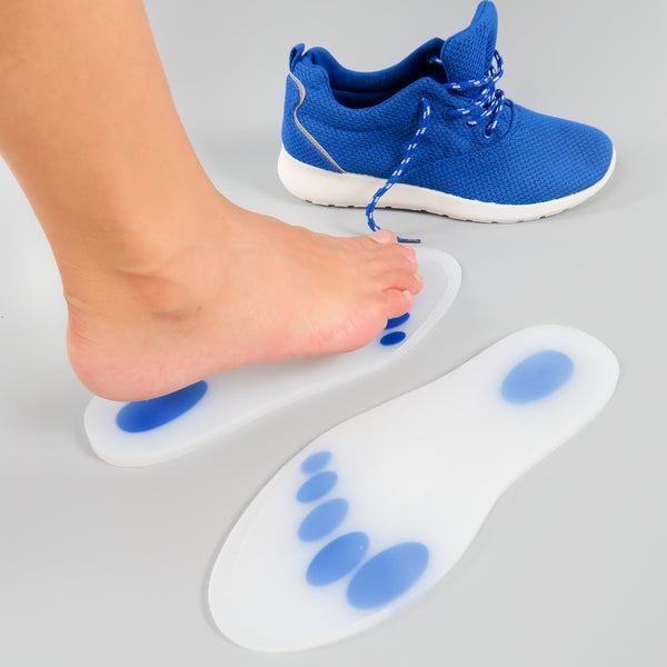 แผ่นรองพื้น แบบซิลิโคน ตัวช่วยบรรเทาอาการปวด เพื่อสุขภาพ No.44 - Medical Silicone Insoles Plantar Fasciitis Cushion Insole