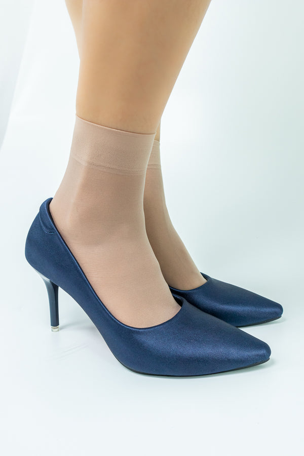 ถุงเท้าเนื้อ ถุงน่องเนื้อ แบบบางระดับข้อเท้า ถุงเท้าข้อสั้น เนื้อผ้านุ่มสบาย (size 22-24 cm) No.19