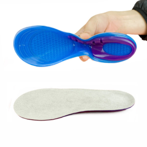 แผ่นรองพื้น แบบซิลิโคนบุผ้า เหมาะสำหรับรองเท้ากีฬา No.57 - Orthopedic Silicone Gel Insole