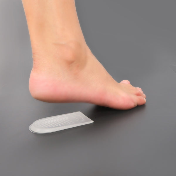 แผ่นเจลซิลิโคนรองส้นเท้า No.63 - Silicone transparent anti pain Heel Cups
