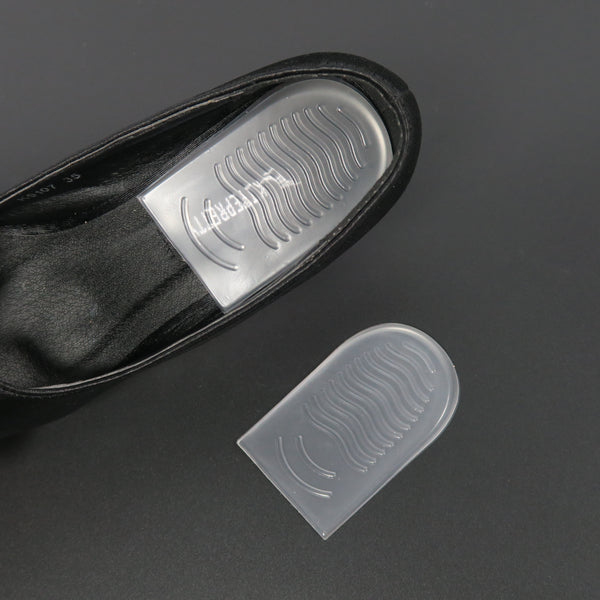 แผ่นเจลซิลิโคนรองส้นเท้า No.63 - Silicone transparent anti pain Heel Cups